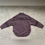 Dear John  Purple/Maroon Denim Button-Up Jacket with Embroidered Aztec Details Photo 5