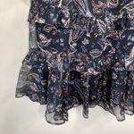 1. State  Blue Paisley Print Ruffle Long Sleeve Midi Dress Sheer Boho Women 4 Photo 1