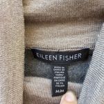 Eileen Fisher  100% Merino Wool Tan and Gray Knit Turtleneck Top Women’s Size M Photo 3