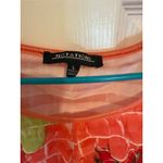 Notations  Floral Ruffle Blouse Coral Pink Rose Print‎ Top Lightweight L Photo 2