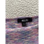 Miss Lola  Rib Knit Halter V-Neck Mini Body-con Dress Multicolor Size L Photo 5