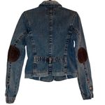 True Religion Y2K  Denim Jacket corduroy elbow patch women’s SZ L Retro Vintage Photo 11
