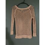 American Eagle  Pink Crochet Scoop Neck Sweater Size XS Photo 3