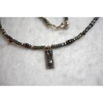 Surfer's Retro Gray/Silver/Blue Beaded Gently Worn Choker Necklace Gray Photo 2