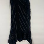 EXPRESS Y2K Lace BlackSkirt Vintage Satin Skirt stripped Disco Black Goth Fairy Mermaid Photo 7