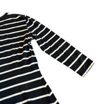 J. McLaughlin Back White Stripe Dress Shift 3/4 Sleeves Stretch Size Small Women Photo 7