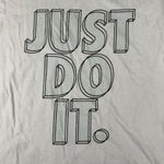 Nike Womens S White Scoop Neck Just Do It Short Sleeve Athletic Cut Tee T-shirt Photo 1