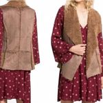Hem & Thread  Faux Suede/Sherpa Open Front Vest Photo 4