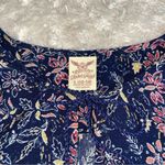 Faded Glory  Navy and Pink Floral Long Sleeve Dress Large 12 - 14 Photo 7