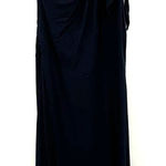 Loft  size XS navy blue one shoulder mini dress bow detail on shoulder‎ soft Photo 0