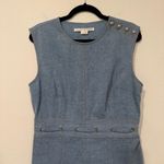 Veronica Beard  Makeba Blue Denim Lace Sleeveless Mini Dress 10 Photo 2