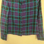 Element Plaid Blue & Purple Women's Flannel Button Down Shirt Size Small Photo 3