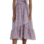 J.Crew NWT Liberty Kayoko in Deep Blue Floral Sleeveless Faux Wrap Dress 8 Photo 5