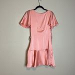 Free People Free‎ People Dress Scarlett Satin Ruffle Wrap Mini Peach Size Small NWT Photo 10