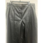 Nine West Vegan Black Leather Wide Leg Pants Retro Trend Women 14 Photo 2