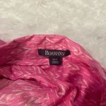 Roaman’s Roamans Button up blouse shirt top pink white womans size 20W Photo 6