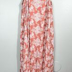 Entro Boutique Peach Tropical Floral Maxi Length Tank Top Dress XL Resortwear Photo 5