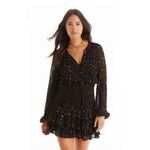 NWOT Allison New York Scarlett Black Metallic Dress Size Large Photo 1