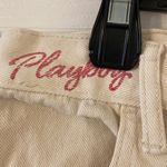 Playboy  Cream Pants from Pacsun  with Pink Logo size 25 inseam 30” waist 24” Photo 2