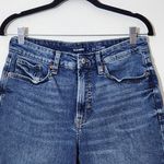 Old Navy  Cuffed Jean Shorts Size 8 OG Straight High-Rise Denim Shorts Photo 3