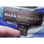Dana Buchman Tunic Shirt Womens Size XS Blue Floral Dressy Office Career Party Photo 7