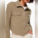 Aritzia Wilfred Free The Ganna Cropped Shirt Jacket Wool Photo 0
