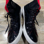 Converse All Star Leather Hi Black & Red Interior Sneakers Shoes Women’s 17 Photo 0