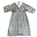 Aidan Mattox Silver Mini Dress Deep V Photo 5