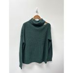 Peter Som  Asymmetric Cold Shoulder Sweater Green Size M Photo 1