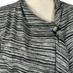AB Studio X-Large Cardigan Jacket 1-Button Striped Long Sleeve Stretch Draped Photo 1