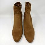 Marc Fisher Dyvine Pointy Toe Block Heel Booties Tan Brown Suede Zip Size 10 Photo 3