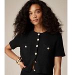 J.Crew NWT Short-sleeve Sweater Lady Jacket Black Photo 0
