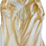 Reformation  Maddison 100% Silk Midi Dress Halter Yellow Zest Satin Size 0 NWT Photo 12