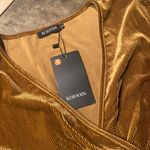 Kojooin  Velvet Dress Wrap V Neck Pleated Waist Long Sleeve Casual Party Skater Dresses- Photo 8