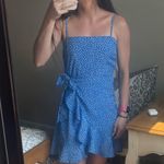 Hello Molly  Mini Dress Blue Polka Dots Photo 0