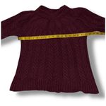 Tuckernuck Peacock Sweater Womens Merlot Wool Fisherman Cableknit Crewneck XS Photo 3
