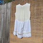 120% Lino 42 S White Sleeveless Lace Linen Silk Dress Made In Italy Photo 10