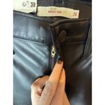 Levi's  Pants Women 26 Black Faux Leather Baggy Dad Mid Rise Straight Leg NWT Photo 5