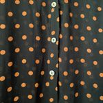 Free People Women's Small Ciara Black Polka Dot Blouse Lightweight Transparent Photo 5