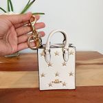 Coach NWT  North/South Mini Tote Bag Charm With‎ Star Print Photo 1