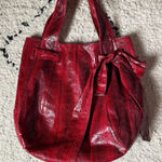 Beirn large red snakeskin shoulder bag date night going out purse Valentine's Photo 0