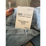 INC International Concepts High Rise Sculpting Fit Bermuda Jean Shorts NWT Sz 4 Blue Photo 3