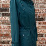 Anthropologie  Gallery teal utility coat with removable hoodie! / S Petite / EUC Photo 1