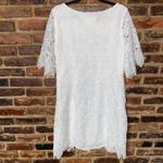 Anthropologie Charleston White Lace Short Sleeve Mini Dress Women's Size 14 Photo 7