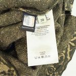 Fendi  Wool Blend Knit Sweater Brocade Damask Dress Metallic Gold Brown Photo 12