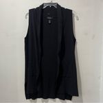 White House | Black Market open front sleeveless Sweater layering top Medium Black Photo 1