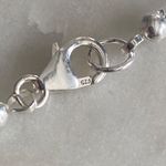 NEW Turquoise Rock and Liquid Sterling Silver Necklace 18" Blue Photo 3