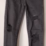 American Eagle Outfitters Mid Rise Skinny Jeans 00S Destroyed Black Photo 3