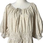 Anthropologie Somerset Puff Sleeve Tiered Maxi Dress Smocked Waist Polka Dot 1X Photo 3