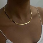 Gold Snake Thick Chain Adjustable Necklace Photo 0